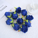 Bulk 10Pcs Rose Bud Flower Heads Silk Flowers for DIY Wedding Bouquets Centerpieces Baby Shower Party Decorations Wholesale