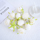Bulk 10Pcs Rose Bud Flower Heads Silk Flowers for DIY Wedding Bouquets Centerpieces Baby Shower Party Decorations Wholesale