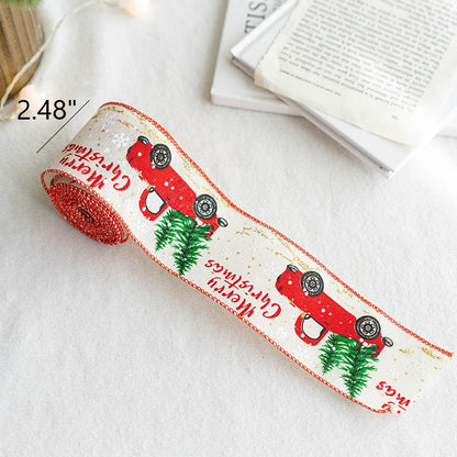 Bulk 5 Yards Linen Christmas Ribbon for Gift Wrapping Crafts DIY Xmas Decorations Wholesale