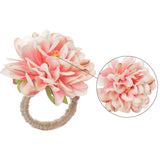 Bulk Artificial Floral Dahlia Flower Handmade Napkin Rings Wholesale