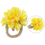 Bulk Artificial Floral Dahlia Flower Handmade Napkin Rings Wholesale