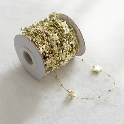 Bulk Artificial Pearls Star Christmas Tree Beads Garland String Chains for DIY Christmas Wedding Gifts Decoration Wholesale