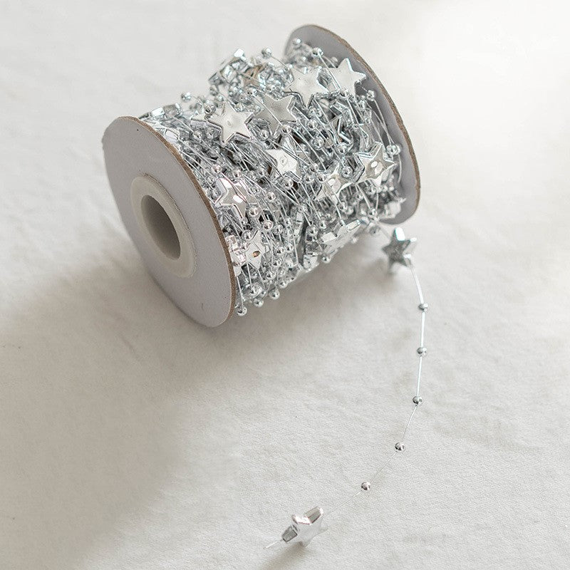 Bulk Artificial Pearls Star Christmas Tree Beads Garland String Chains for DIY Christmas Wedding Gifts Decoration Wholesale