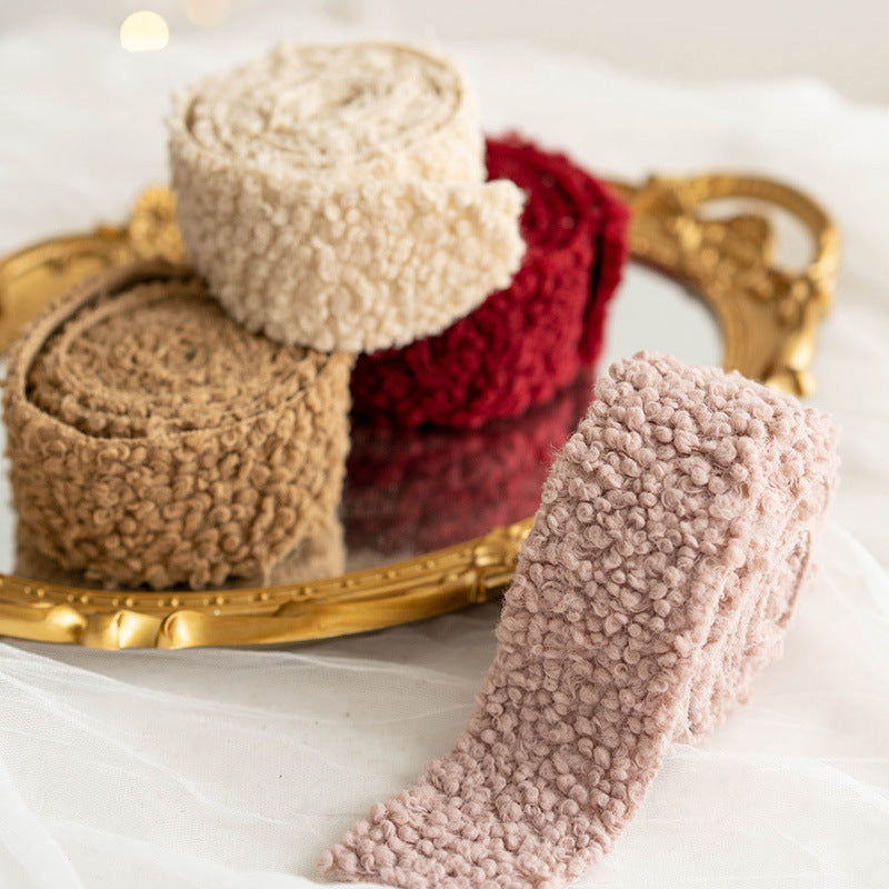 Bulk Christmas Wool Felt Ribbon for DIY Crafts Gifts Bow Christmas Tree Ribbon Wholesale