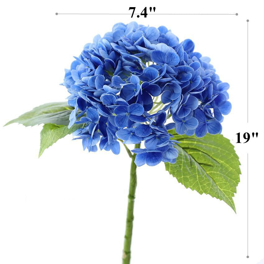 Bulk 19" Artificial Hydrangea Stem Real Touch Flowers Wholesale
