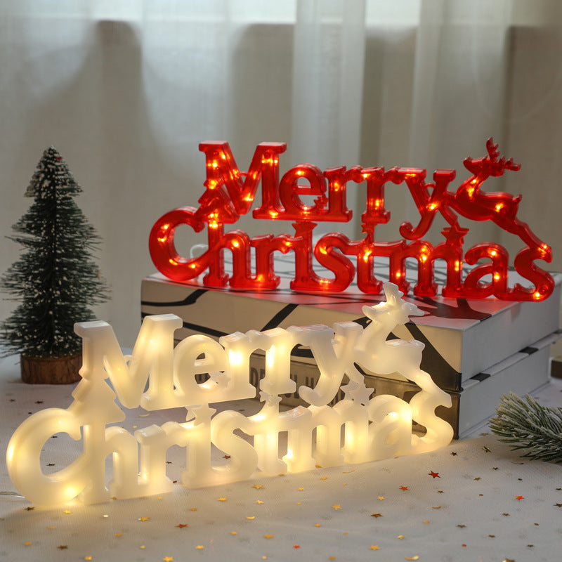 Bulk Light Up Merry Christmas LED Letter Lights Sign For Wedding Holiday Party Tabletop Decor Wholesale