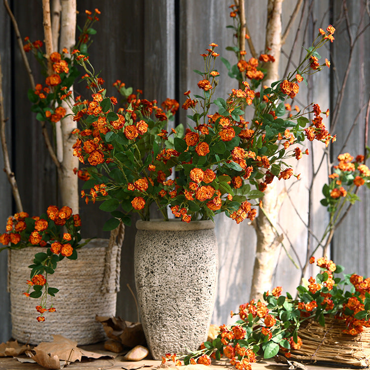 Bulk 28" Mini Roses Stems Branches Artificial Floral Wildflowers Silk Flowers Arrangement Wholesale