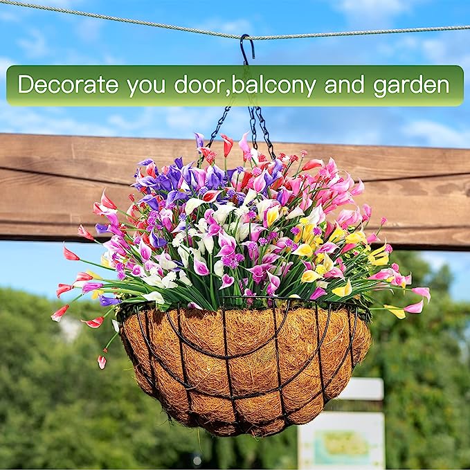 Bulk Calla Lily Bush Flowers UV Resistant Shrubs for Outdoors Hanging Planters Window Box Front Porch Decorations Wholesale