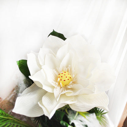 Bulk Extra Size Lotus Foam Artificial Flower Heads Photo Mall Prop Wholesale