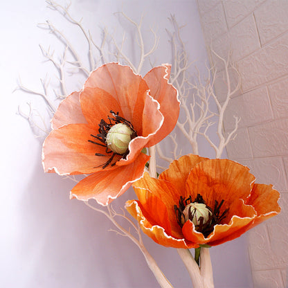 Bulk Extra Size Poppy Yarns Artificial Flower Head Photo Mall Prop Wholesale