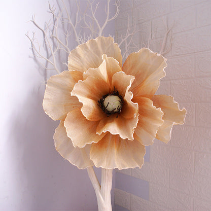 Bulk Extra Size Poppy Yarns Artificial Flower Head Photo Mall Prop Wholesale