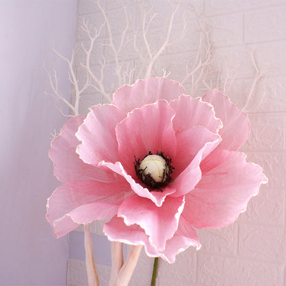 Bulk Extra Size Poppy Yarns Artificial Flower Head Photo Mall Prop Wholesale
