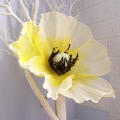 Bulk Extra Size Poppy Yarns Artificial Flower Head Photo Mall Prop Wholesale