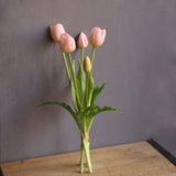 Bulk 15" Real Touch Tulip Stems Bundle Artificial Bouquet Wholesale