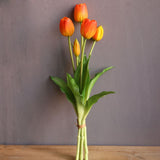 Bulk 15" Real Touch Tulip Stems Bundle Artificial Bouquet Wholesale