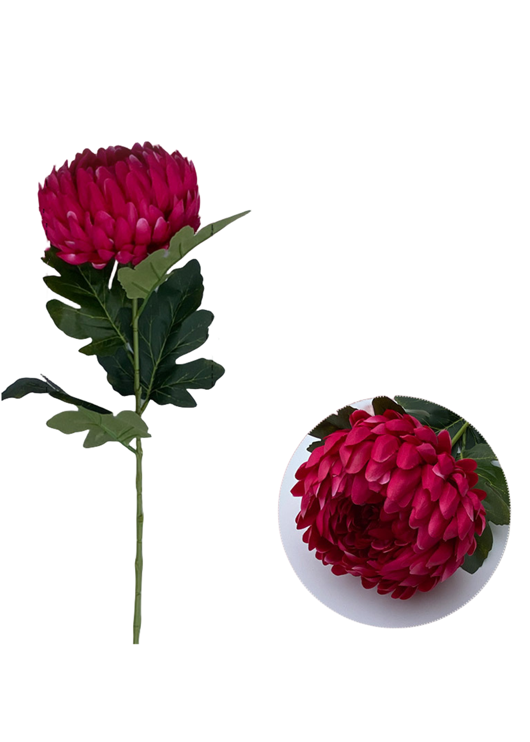 Premium 5 Piece Realistic Kiku Flower Stems  Artificial Chrysanthemum Buds for Luxury Wedding & Home Décor Centerpieces 14 Colors