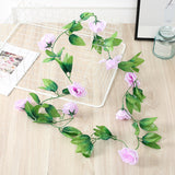 Bulk 8FT Artificial Rose Garland Flowers Vines Hanging Rose Flowers for Wall Decor Birthday Party Weddings Decoration Wholesale