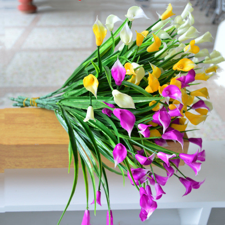 Bulk Calla Lily Bush Flowers UV Resistant Shrubs for Outdoors Hanging Planters Window Box Front Porch Decorations Wholesale