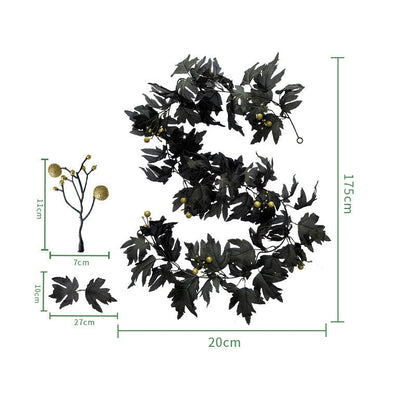 Bulk 68 Inch Halloween Black Hanging Vine Garland Wholesale