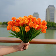 Bulk 8Pcs Artificial Hydrangea Ball Flowers Shrubs Fall Flowers Plants Indoor UV Resistant for Outdoor Garden Porch Decoration Wholesale