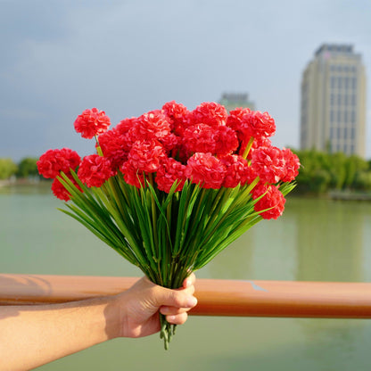 Bulk 8Pcs Artificial Hydrangea Ball Flowers Shrubs Fall Flowers Plants Indoor UV Resistant for Outdoor Garden Porch Decoration Wholesale