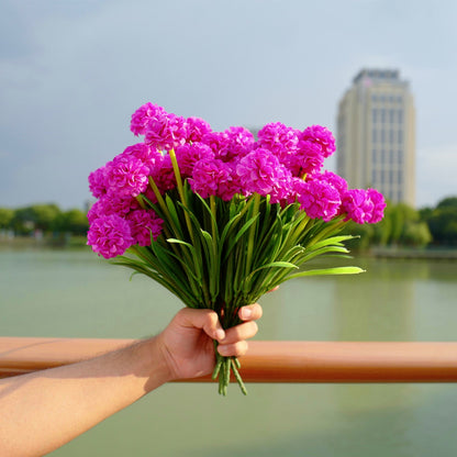 Bulk 8Pcs Artificial Hydrangea Ball Flowers Shrubs Fall Flowers Plants Indoor UV Resistant for Outdoor Garden Porch Decoration Wholesale