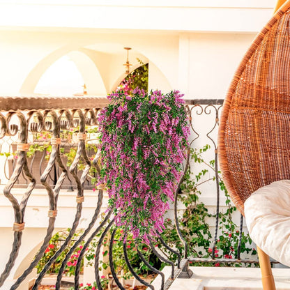 Commercial Venue Hanging Artificial Lavender Vines, 21.7" L, Purple Cascading Decor