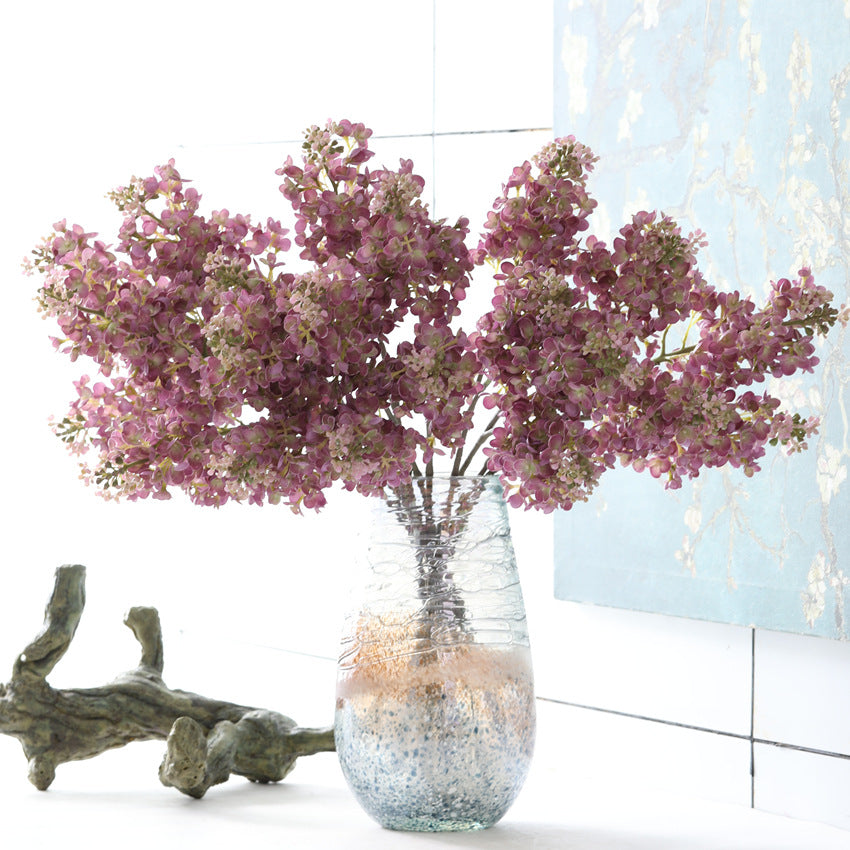 Premium 25" Lilac Silk Flower Stems Realistic Wedding Centerpiece Durable Floral Arrangements for Home & Event Décor