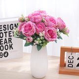 Bulk 12" Pack of 4 Pcs Small Peony Bush Bouquet for Wedding Table Centerpieces Home Decoration Wholesale