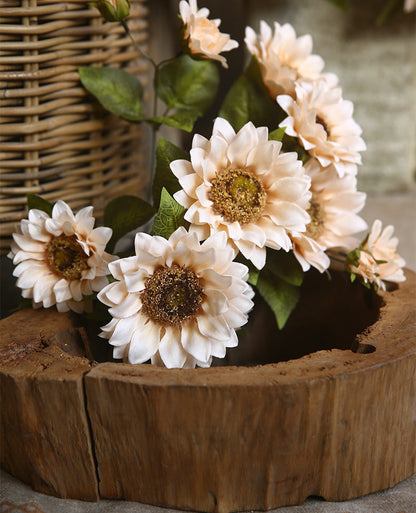 Bulk 18" Large Artificial Sunflowers Bush Silk Flowers Wholesale