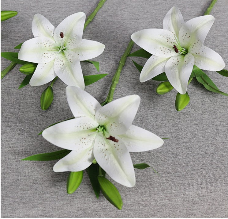 Bulk 15" Tiger Lily Lilies Stem Real Touch Artificial Flowers Wholesale