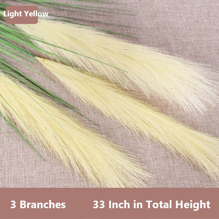 Bulk 33" Artificial Grass Plant Faux Reed Grass Fake Shrubs Outdoor Plant Pampas Wholesale