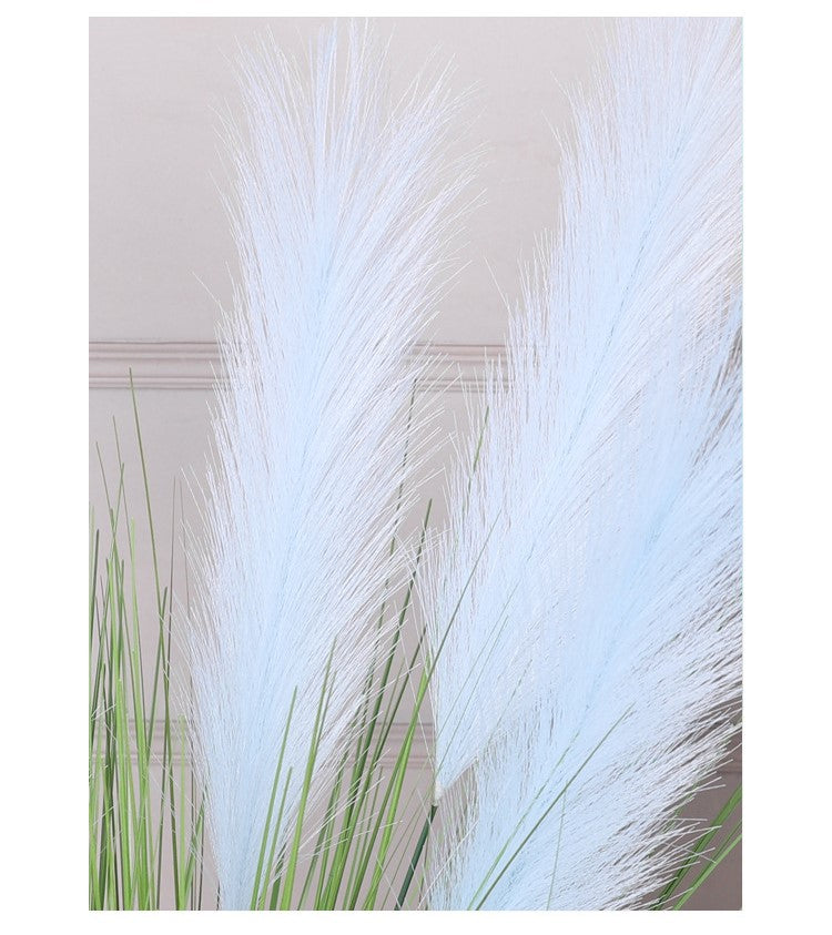 Bulk 33" Artificial Grass Plant Faux Reed Grass Fake Shrubs Outdoor Plant Pampas Wholesale