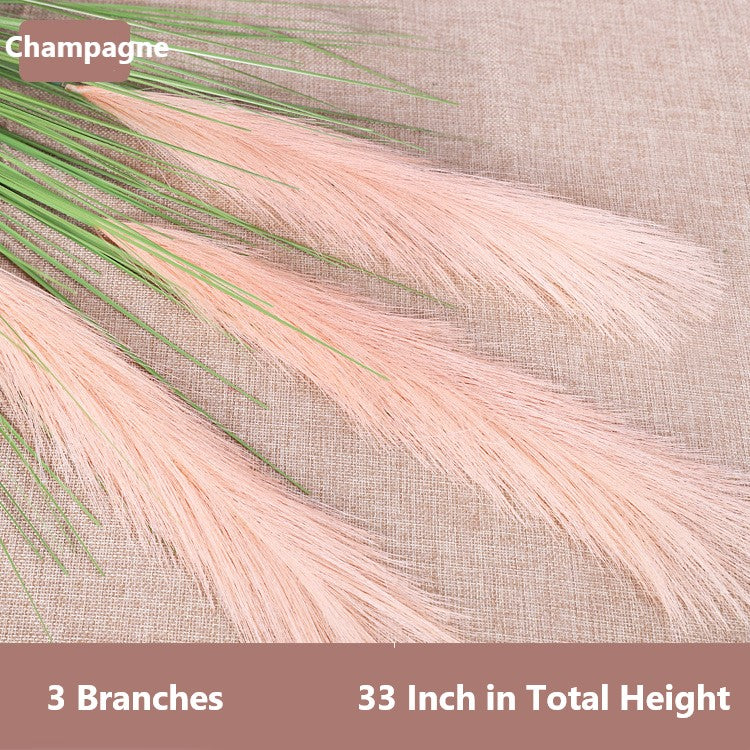 Bulk 33" Artificial Grass Plant Faux Reed Grass Fake Shrubs Outdoor Plant Pampas Wholesale