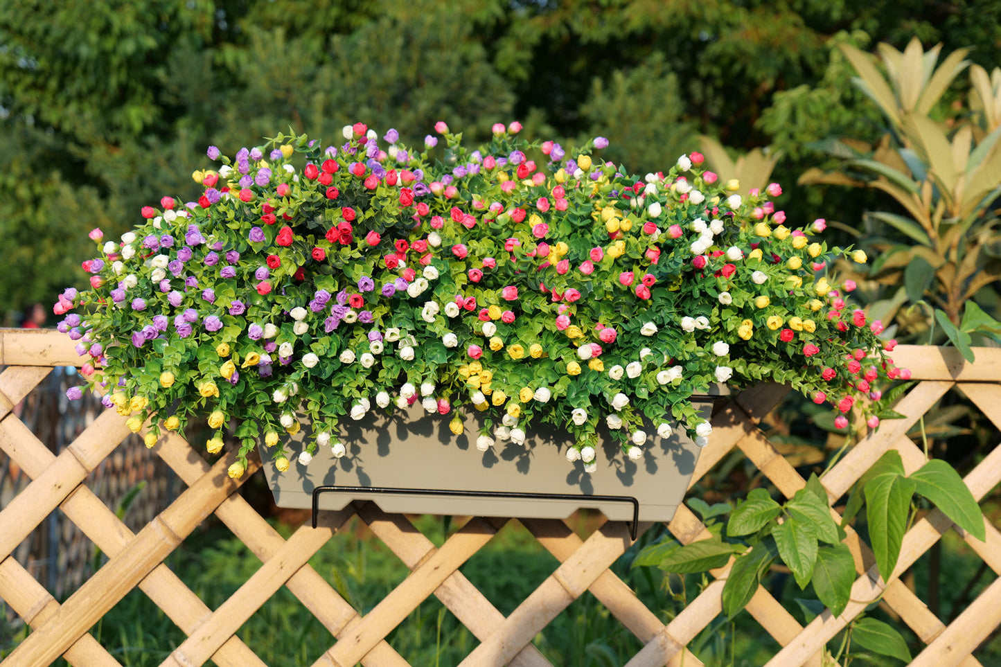 Bulk Artificial Rose Buds Flowers Outdoors Fake Shrubs Greenery Plants Indoor UV Resistant for Outdoor Garden Porch Decoration Wholesale