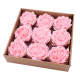 Bulk 9Pcs Large Peony Soap Artificial Flowers Heads Box Gifts for Mom Women Wholesale