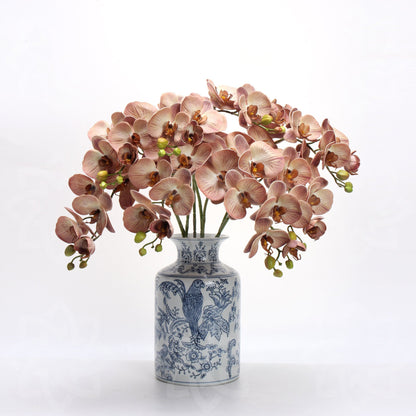 Bulk 27" Advanced Retro Phalaenopsis Moth Orchids Stems Real Touch Artificial Flowers Wholesale