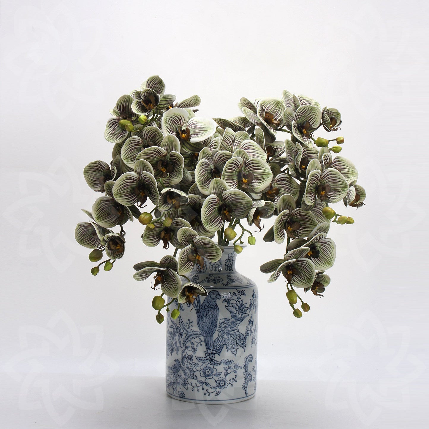 Bulk 27" Advanced Retro Phalaenopsis Moth Orchids Stems Real Touch Artificial Flowers Wholesale