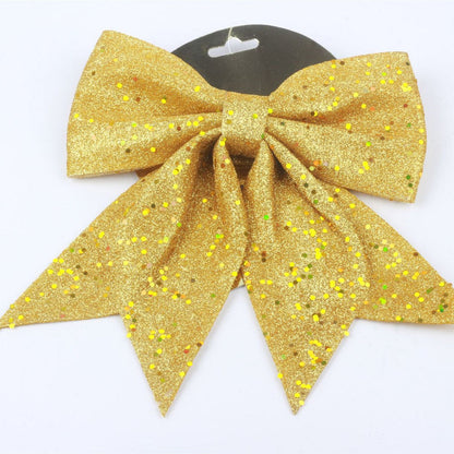 Bulk 2Pcs Sequin Wreaths Bows Ties Christmas Tree Decoration Bows Ornament Wholesale
