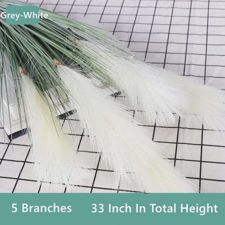 Bulk 33" Artificial Grass Plant Faux Reed Grass Fake Shrubs Outdoor Plant Pampas Wholesale