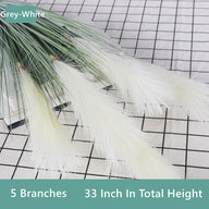 Bulk 33" Artificial Grass Plant Faux Reed Grass Fake Shrubs Outdoor Plant Pampas Wholesale