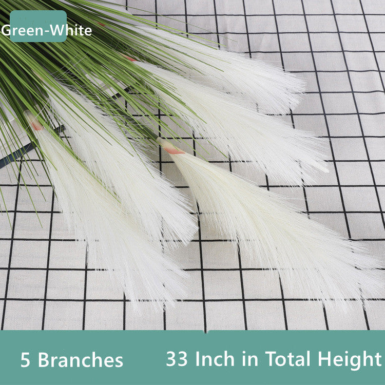 Bulk 33" Artificial Grass Plant Faux Reed Grass Fake Shrubs Outdoor Plant Pampas Wholesale