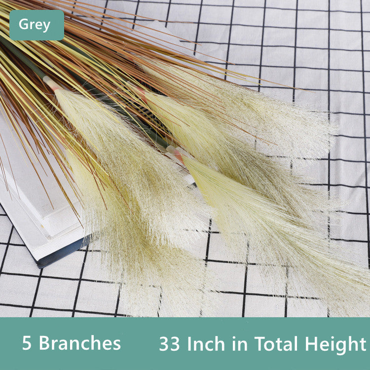 Bulk 33" Artificial Grass Plant Faux Reed Grass Fake Shrubs Outdoor Plant Pampas Wholesale