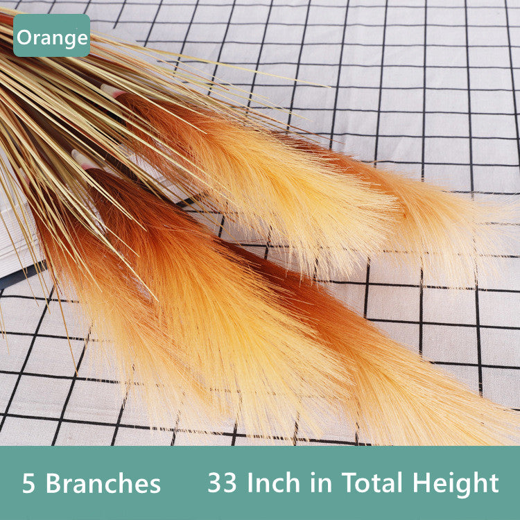 Bulk 33" Artificial Grass Plant Faux Reed Grass Fake Shrubs Outdoor Plant Pampas Wholesale