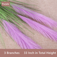 Bulk 33" Artificial Grass Plant Faux Reed Grass Fake Shrubs Outdoor Plant Pampas Wholesale