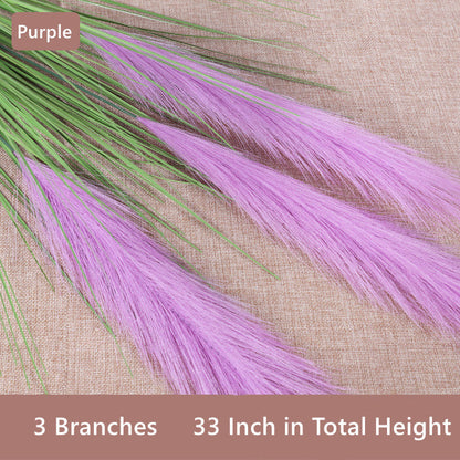 Bulk 33" Artificial Grass Plant Faux Reed Grass Fake Shrubs Outdoor Plant Pampas Wholesale