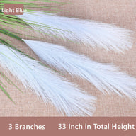 Bulk 33" Artificial Grass Plant Faux Reed Grass Fake Shrubs Outdoor Plant Pampas Wholesale