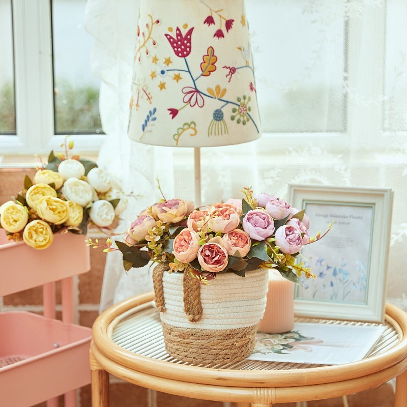 Bulk 12" Silk Peony Flowers Bush Artificial Flowers Bouquet Home Decor Wholesale