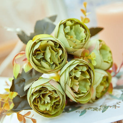 Bulk 12" Silk Peony Flowers Bush Artificial Flowers Bouquet Home Decor Wholesale