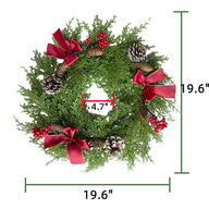 Bulk Faux Cedar Garland with Red Berries Cedar Christmas Wreath Wholesale